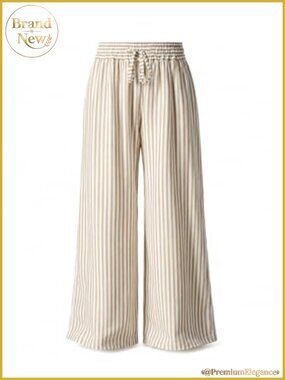 High Waist Wide Leg Pants with Pockets Casual Drawstring S-XXL